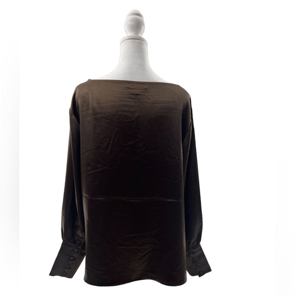 Maison D’Amelie Satin Tunic Length Blouse - Picture 3 of 10